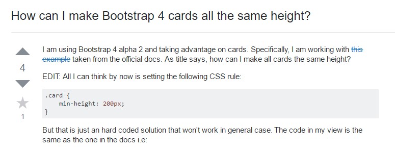 Insights on  exactly how can we  create Bootstrap 4 cards  all the same  height?